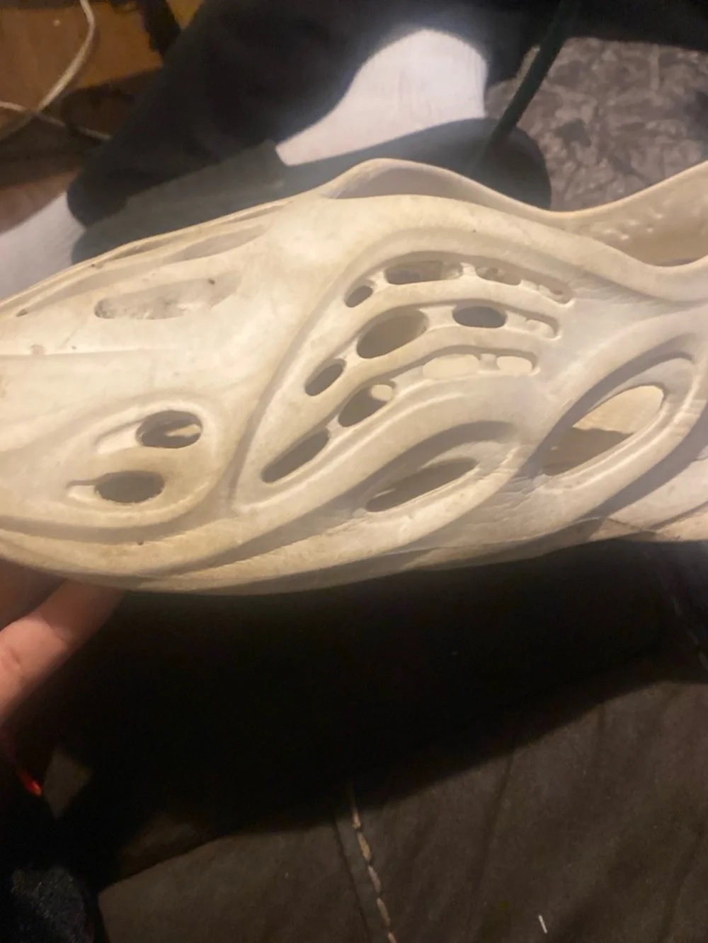 Yeezy White Foam Clog-Style Slip-On